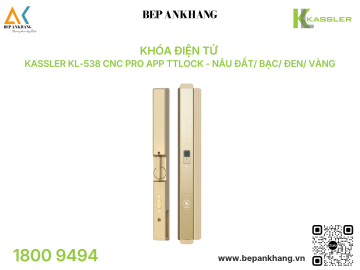 Khóa điện tử Kassler KL-538 CNC Pro App TTLock - Nâu Đất/ Bạc/ Đen/ Vàng